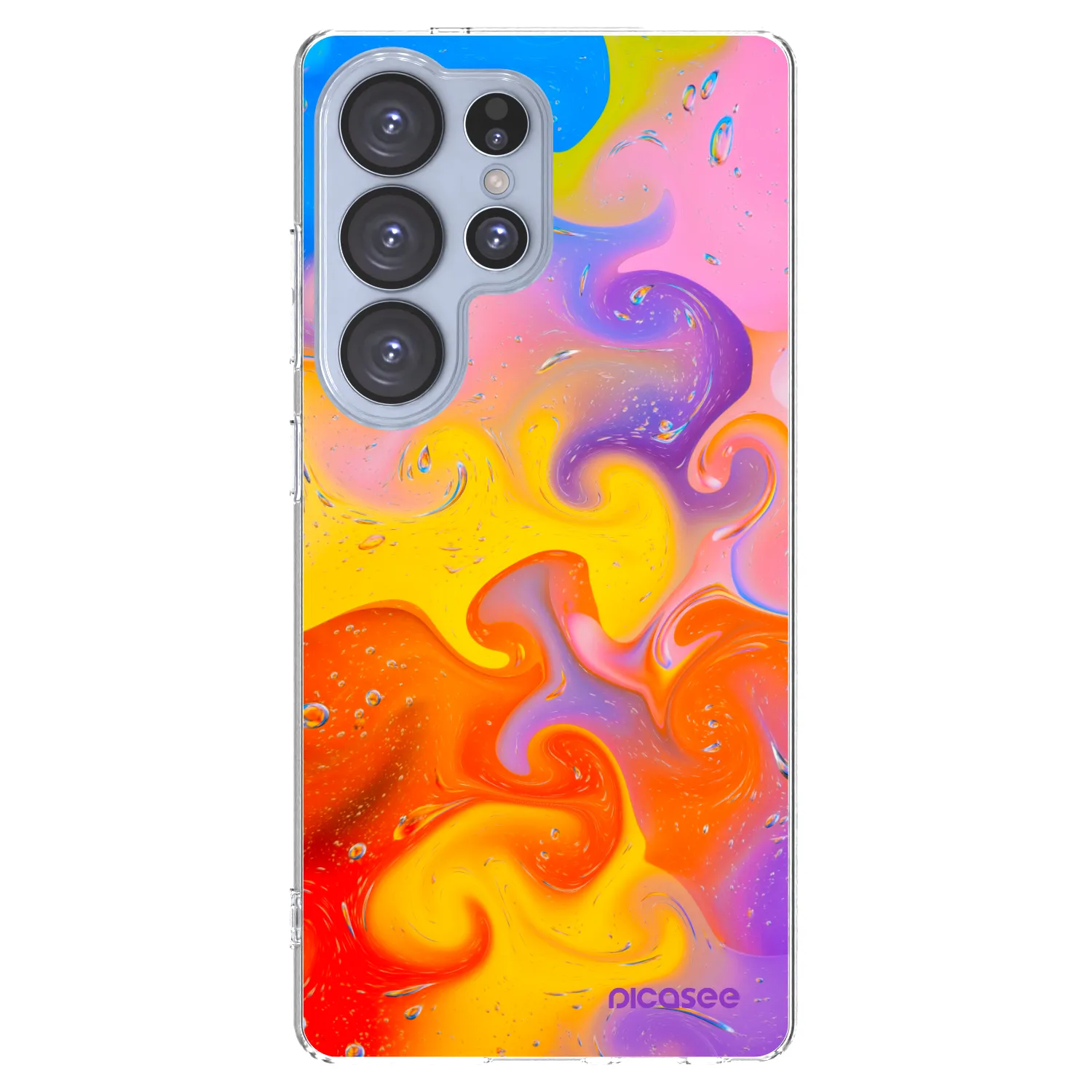 Picasee silikonowe przeźroczyste etui na Samsung Galaxy S25 Ultra 5G - Bubbles