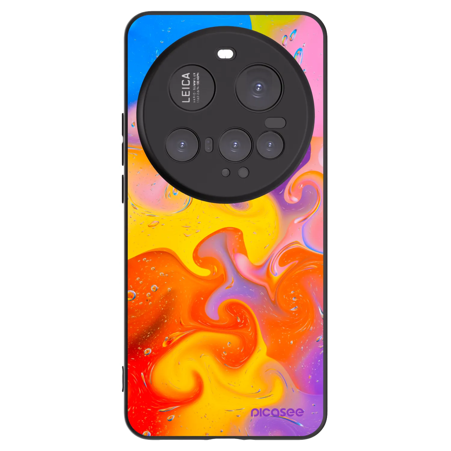 Picasee silikonowe czarne etui na Xiaomi 15 Ultra - Bubbles