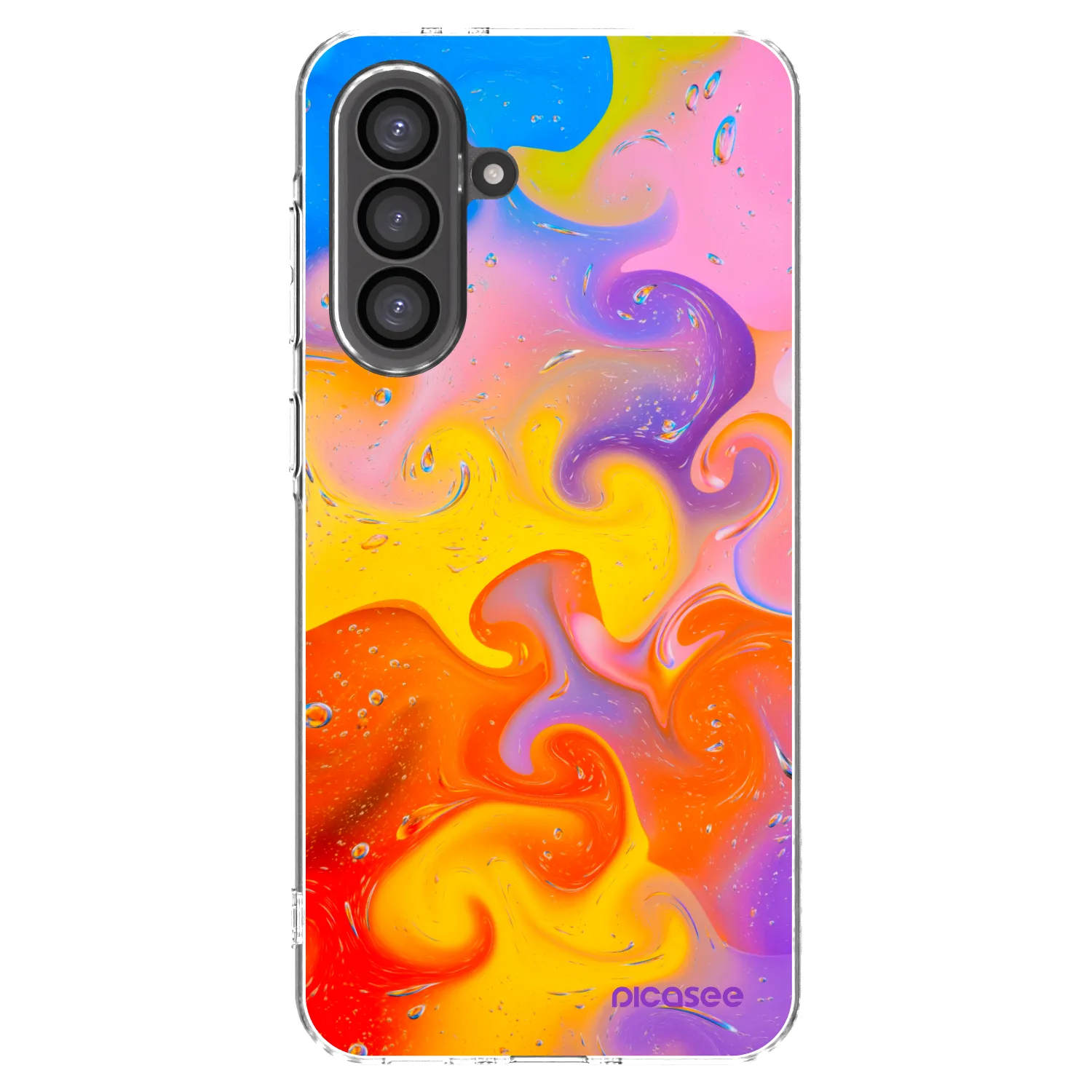 Picasee silikonowe przeźroczyste etui na Samsung Galaxy A36 5G - Bubbles