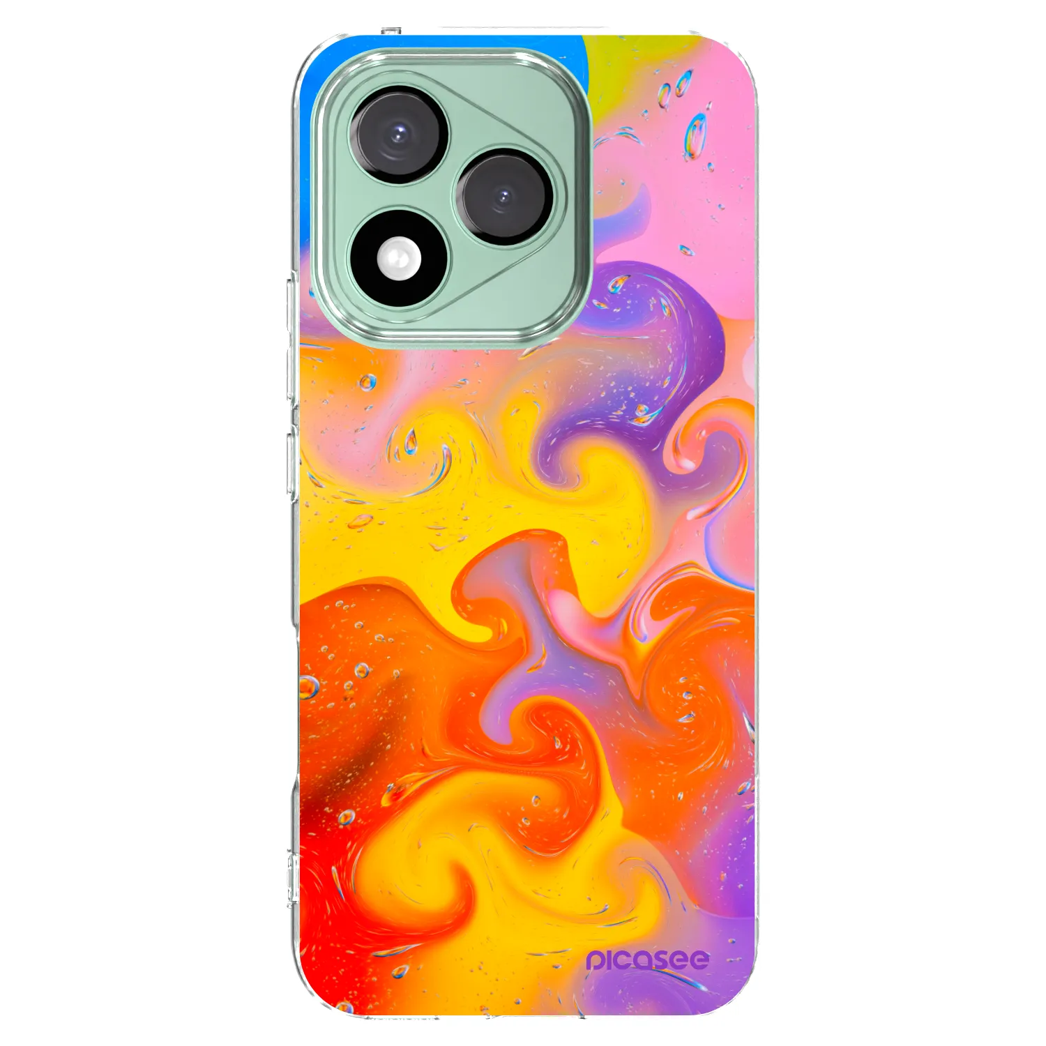 Picasee silikonowe przeźroczyste etui na Honor 400 Lite 5G - Bubbles