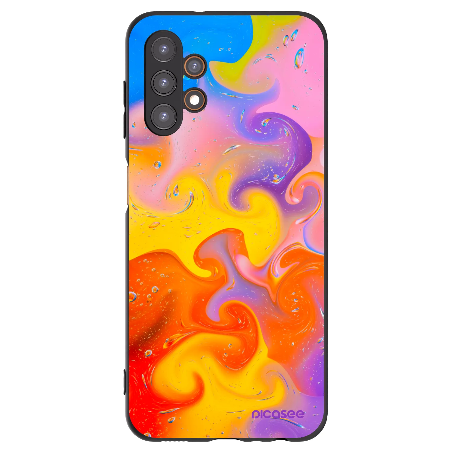Picasee silikonowe czarne etui na Samsung Galaxy A13 5G - Bubbles