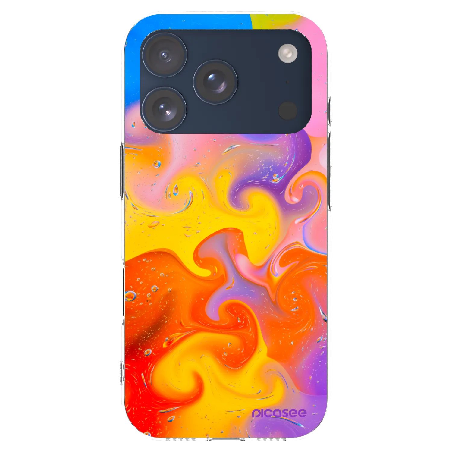 Picasee silikonowe przeźroczyste etui na Apple iPhone 17 Pro - Bubbles