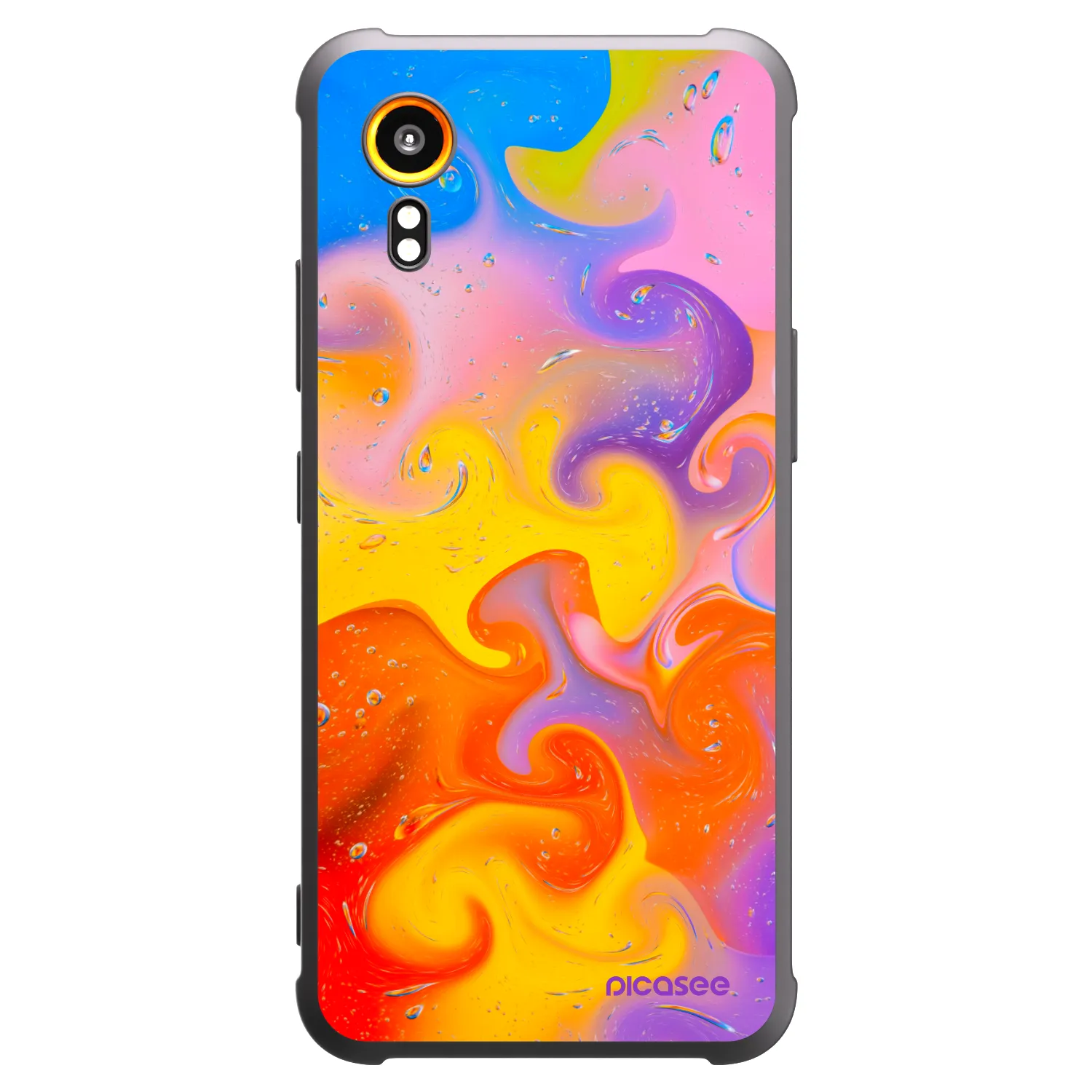 Picasee silikonowe czarne etui na Samsung Galaxy Xcover 7 - Bubbles