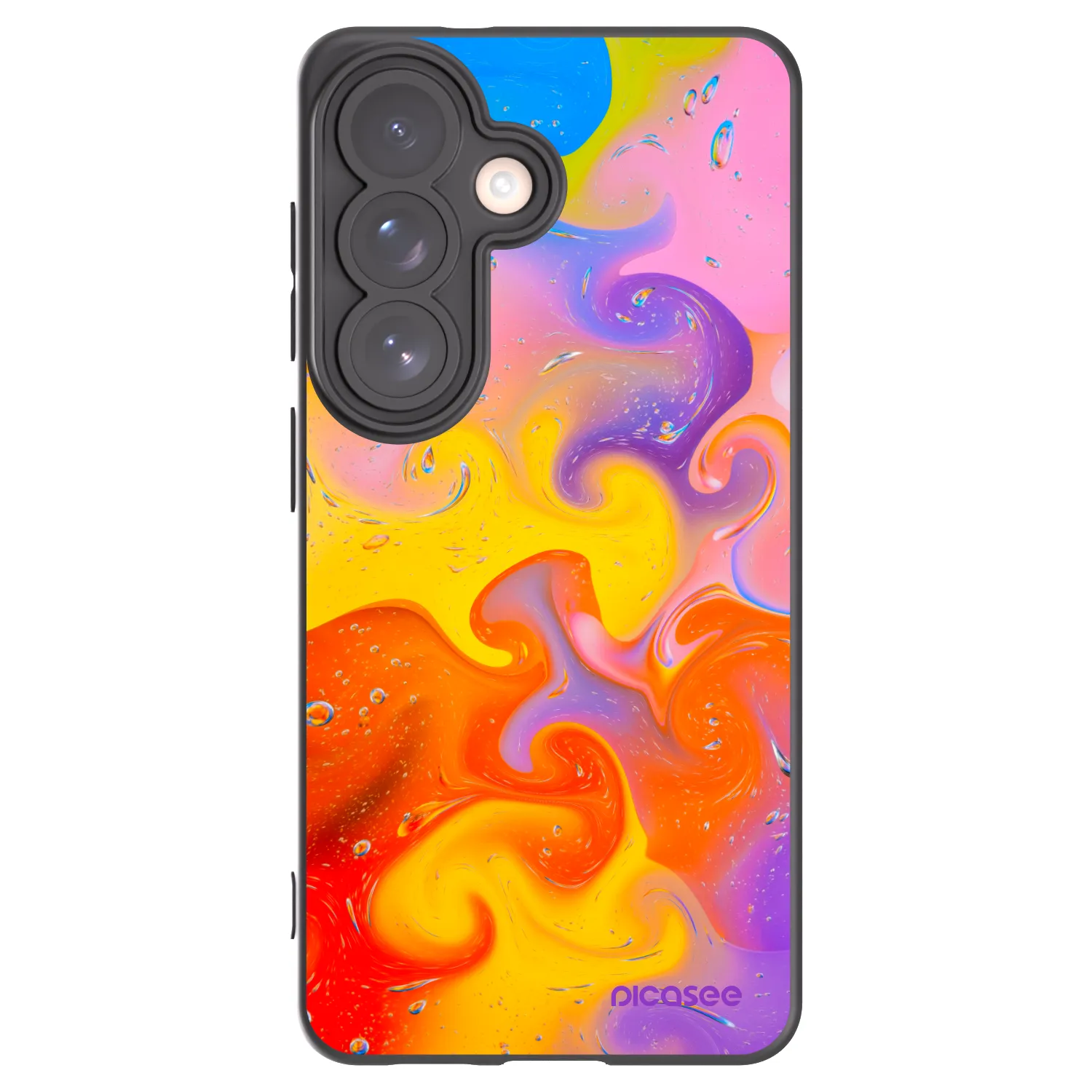 Picasee silikonowe czarne etui na Samsung Galaxy S26 - Bubbles