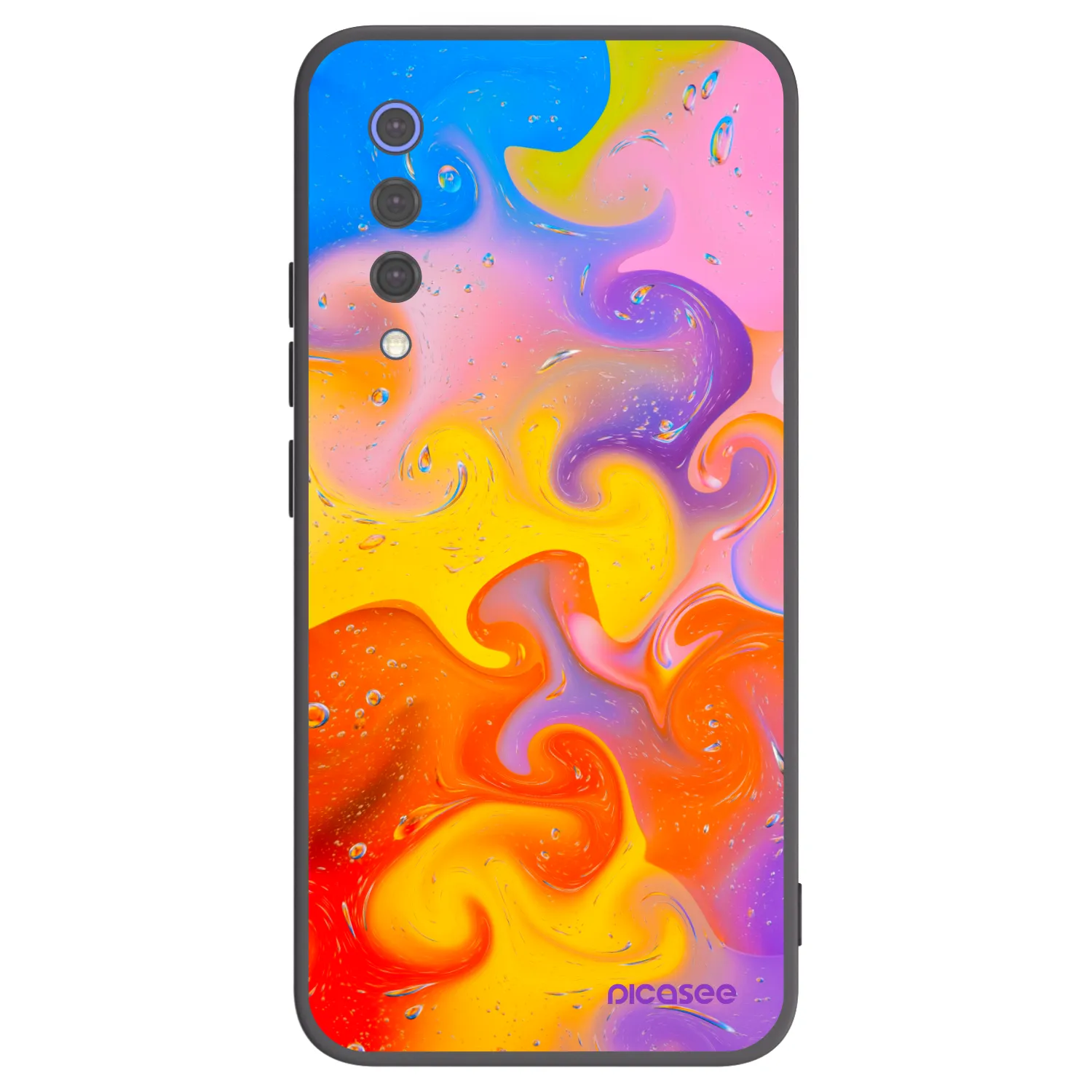 Picasee silikonowe czarne etui na Xiaomi Mi 9 SE - Bubbles