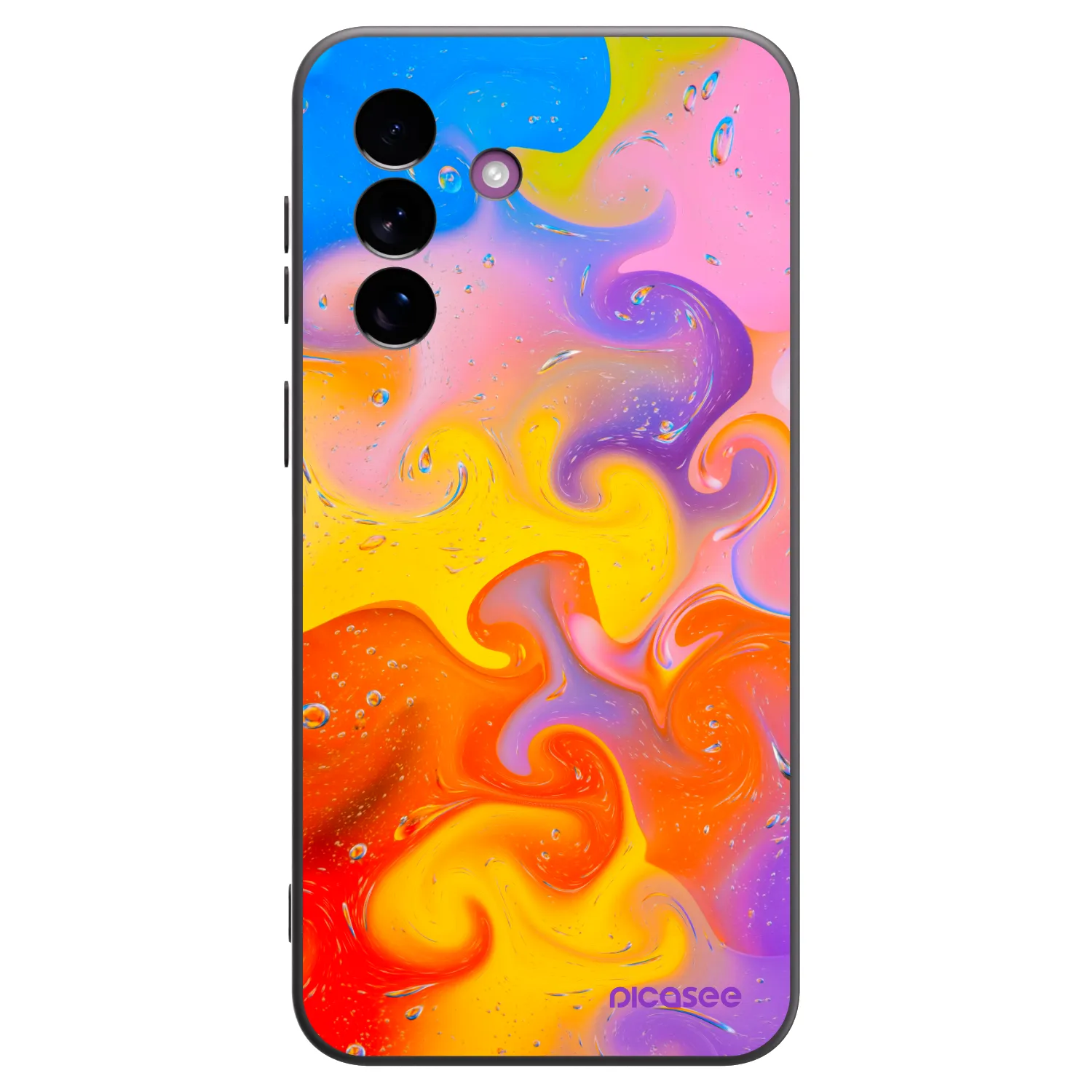 Picasee silikonowe czarne etui na Samsung Galaxy A37 - Bubbles