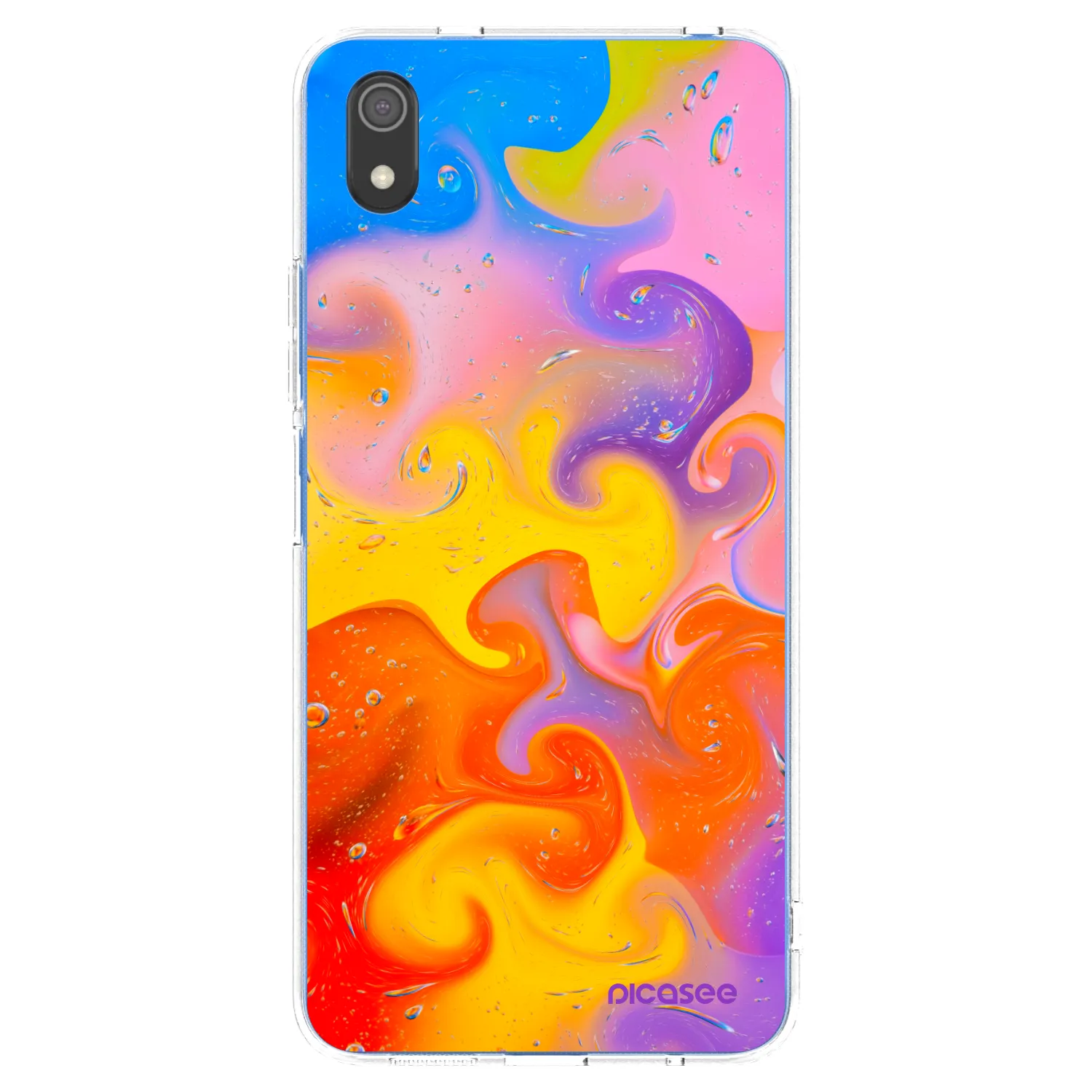Picasee silikonowe przeźroczyste etui na Xiaomi Redmi 7A - Bubbles