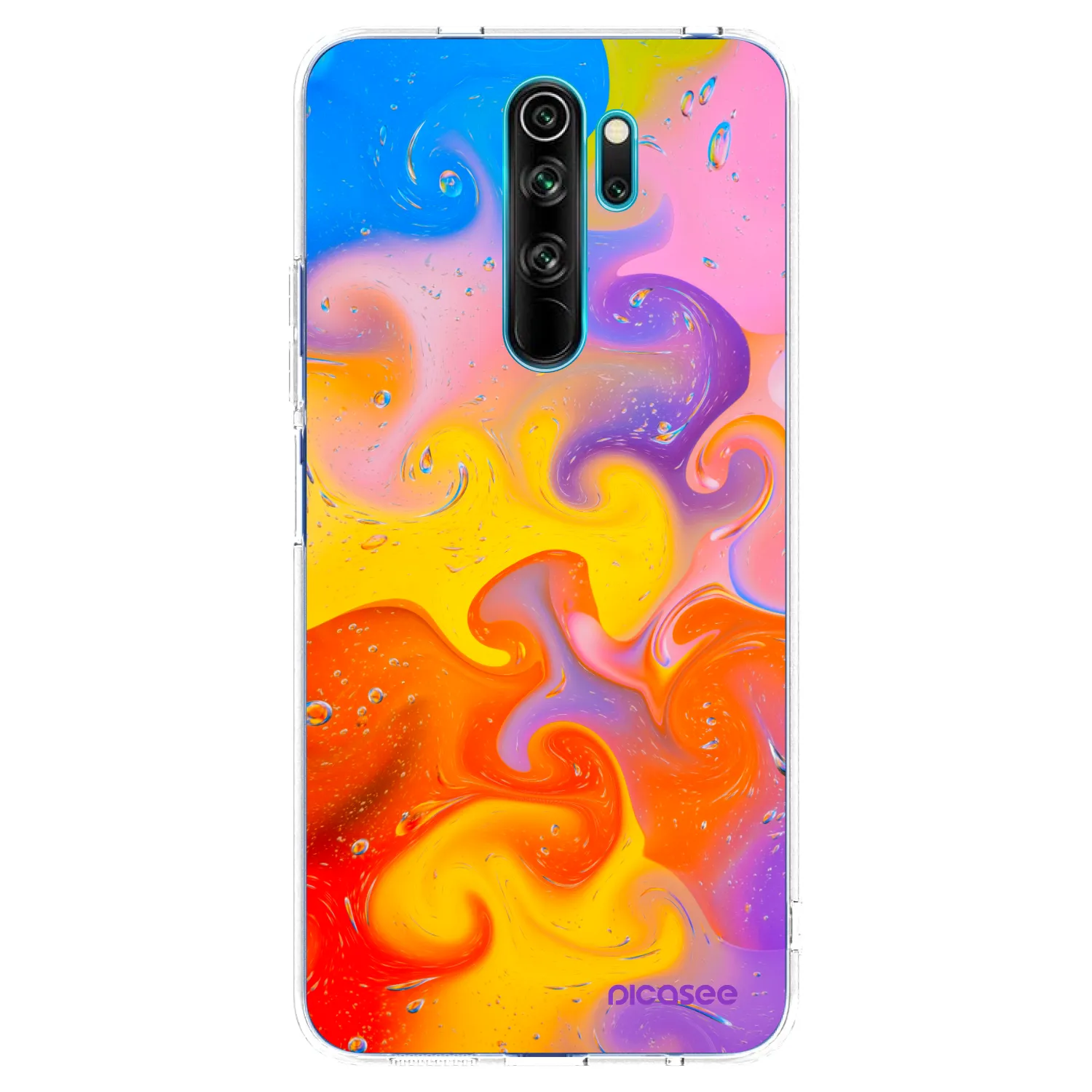 Picasee silikonowe przeźroczyste etui na Xiaomi Redmi Note 8 Pro - Bubbles