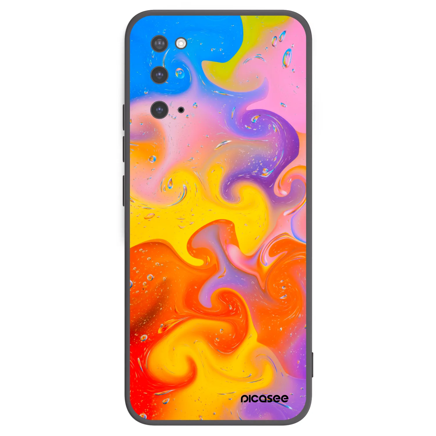Picasee silikonowe czarne etui na Samsung Galaxy S20 G980F - Bubbles