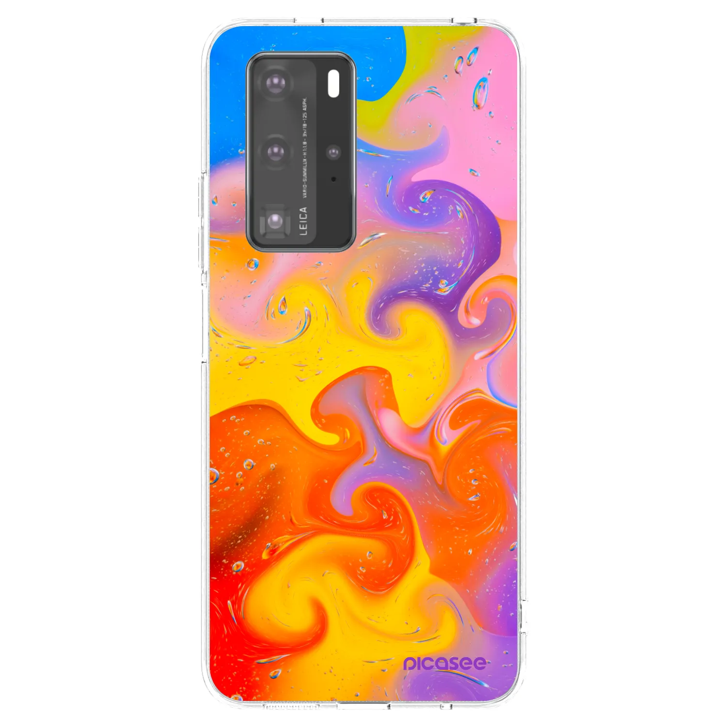 Picasee silikonowe przeźroczyste etui na Huawei P40 Pro - Bubbles