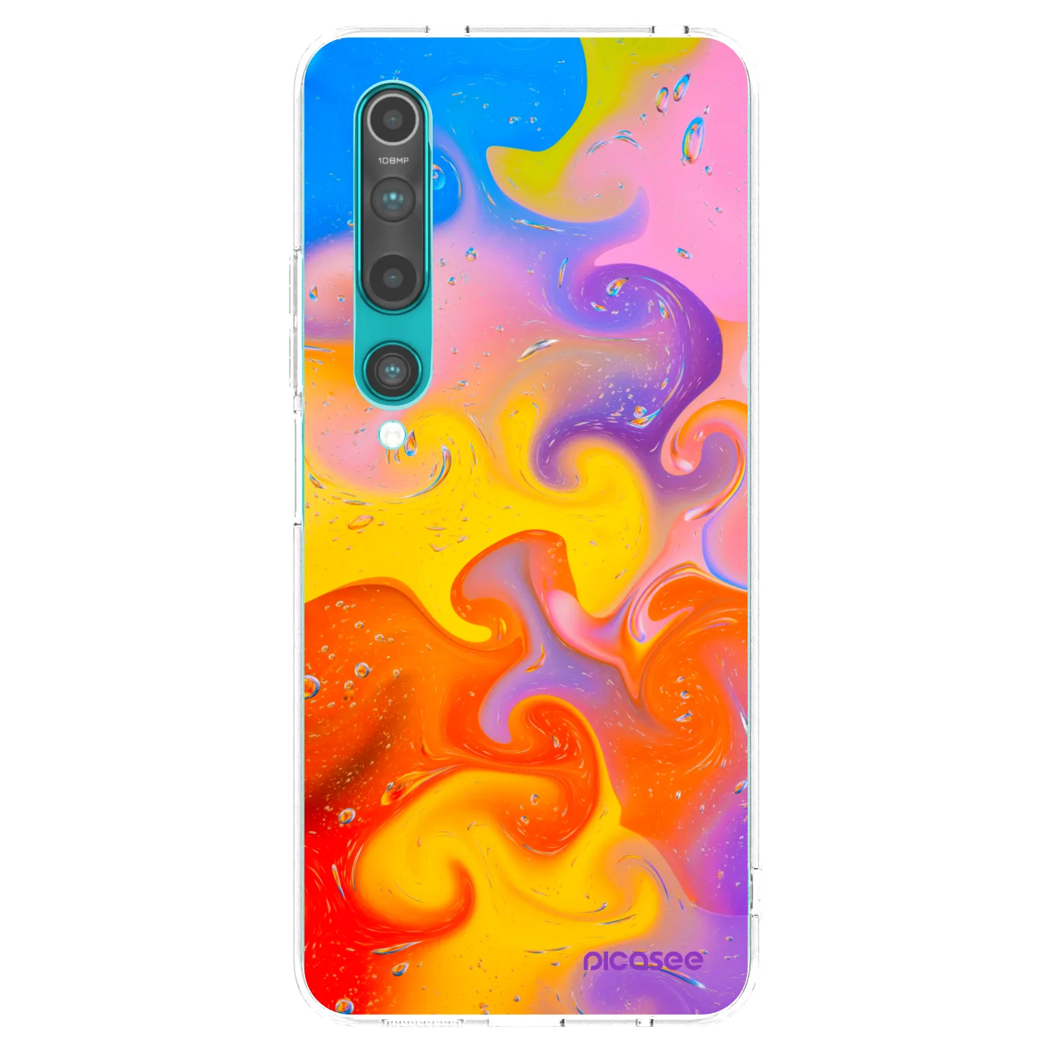 Picasee silikonowe przeźroczyste etui na Xiaomi Mi 10 - Bubbles