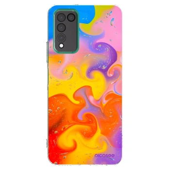 Picasee silikonowe przeźroczyste etui na Honor 10X Lite - Bubbles