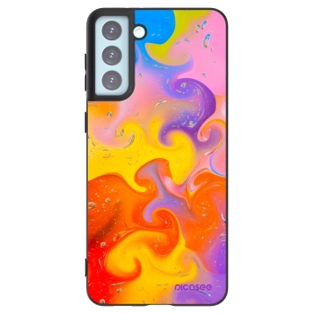 Picasee silikonowe czarne etui na Samsung Galaxy S21+ 5G G996F - Bubbles