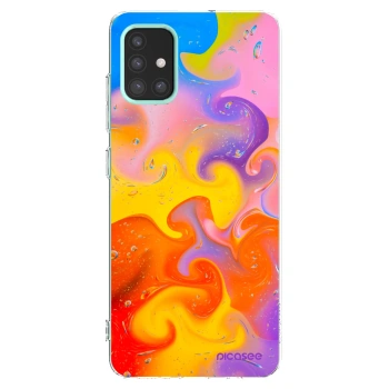 Picasee silikonowe przeźroczyste etui na Samsung Galaxy M31s - Bubbles