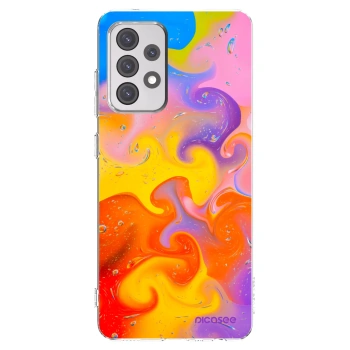 Picasee silikonowe przeźroczyste etui na Samsung Galaxy A52 5G A525F - Bubbles