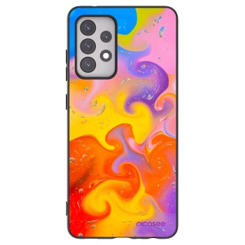 Picasee silikonowe czarne etui na Samsung Galaxy A52 5G A525F - Bubbles