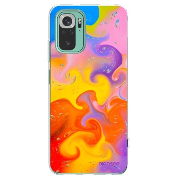 Picasee silikonowe przeźroczyste etui na Xiaomi Redmi Note 10 Pro - Bubbles