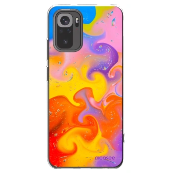 Picasee silikonowe przeźroczyste etui na Xiaomi Redmi Note 10S - Bubbles
