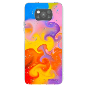 Picasee silikonowe czarne etui na Xiaomi Poco X3 Pro - Bubbles