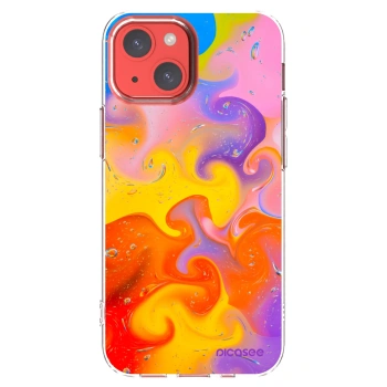 Picasee silikonowe przeźroczyste etui na Apple iPhone 13 mini - Bubbles