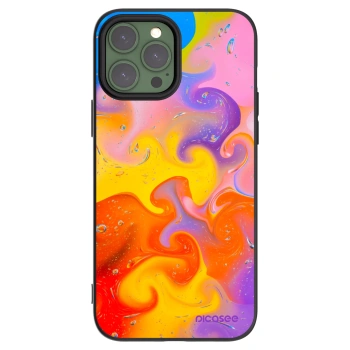 Picasee silikonowe czarne etui na Apple iPhone 13 Pro Max - Bubbles