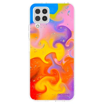 Picasee silikonowe przeźroczyste etui na Samsung Galaxy A22 A225F 4G - Bubbles