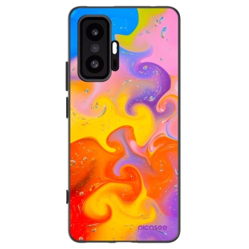 Picasee silikonowe czarne etui na Xiaomi 11T - Bubbles