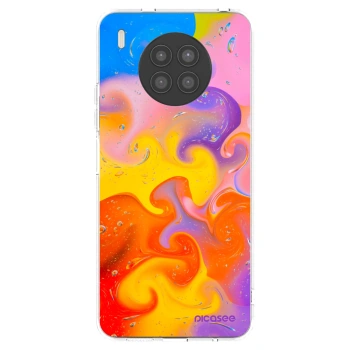 Picasee silikonowe przeźroczyste etui na Huawei Nova 8i - Bubbles