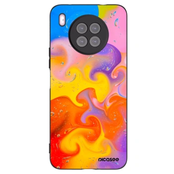 Picasee silikonowe czarne etui na Huawei Nova 8i - Bubbles