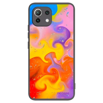 Picasee silikonowe czarne etui na Xiaomi 11 Lite 5G NE - Bubbles