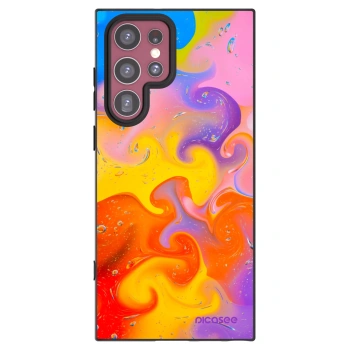 Picasee silikonowe czarne etui na Samsung Galaxy S22 Ultra 5G - Bubbles