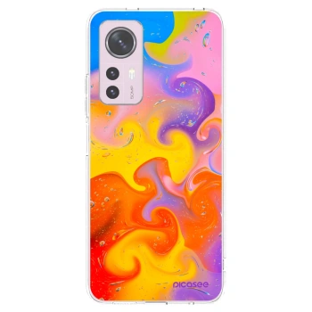 Picasee silikonowe przeźroczyste etui na Xiaomi 12 - Bubbles