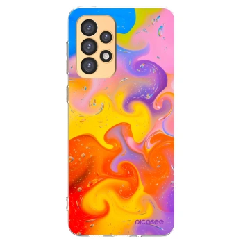 Picasee silikonowe przeźroczyste etui na Samsung Galaxy A33 5G A336 - Bubbles