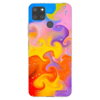Picasee silikonowe przeźroczyste etui na Realme C21Y - Bubbles