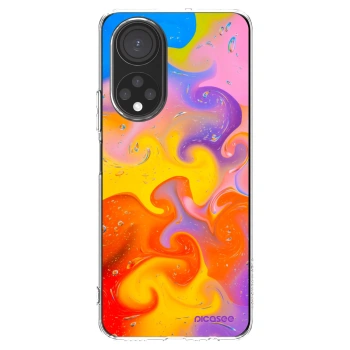 Picasee silikonowe przeźroczyste etui na Honor X7 - Bubbles