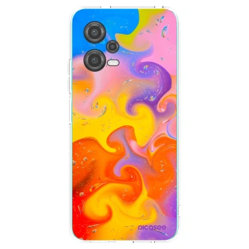 Picasee silikonowe przeźroczyste etui na Xiaomi Poco X5 - Bubbles
