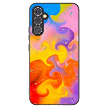 Picasee silikonowe czarne etui na Samsung Galaxy A34 5G A346B - Bubbles