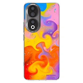 Picasee silikonowe przeźroczyste etui na Honor 90 5G - Bubbles