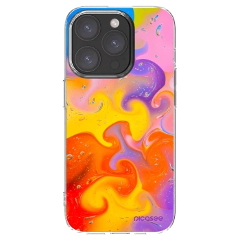 Picasee silikonowe przeźroczyste etui na Apple iPhone 15 Pro - Bubbles