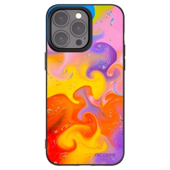 Picasee silikonowe czarne etui na Apple iPhone 15 Pro Max - Bubbles