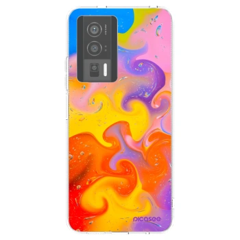 Picasee silikonowe przeźroczyste etui na Xiaomi Poco F5 Pro 5G - Bubbles