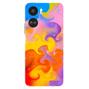 Picasee silikonowe przeźroczyste etui na Honor 90 Lite 5G - Bubbles