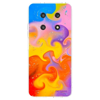 Picasee silikonowe przeźroczyste etui na Honor Magic4 Lite 5G - Bubbles