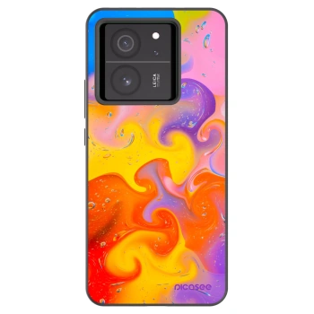 Picasee silikonowe czarne etui na Xiaomi 13T - Bubbles