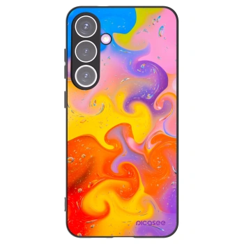 Picasee silikonowe czarne etui na Samsung Galaxy S24+ S926B 5G - Bubbles