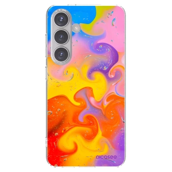 Picasee silikonowe przeźroczyste etui na Samsung Galaxy S24 S921B 5G - Bubbles