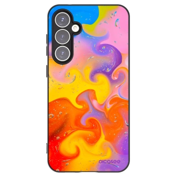 Picasee silikonowe czarne etui na Samsung Galaxy S23 FE S711B - Bubbles