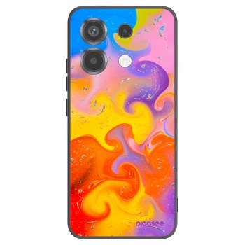 Picasee silikonowe czarne etui na Xiaomi Poco X6 - Bubbles