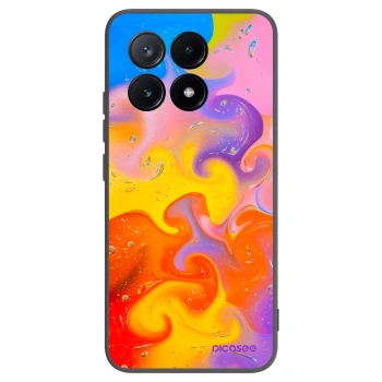 Picasee silikonowe czarne etui na Xiaomi Poco X6 Pro - Bubbles