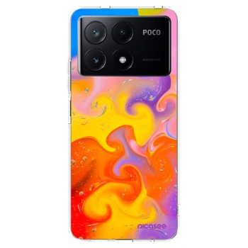 Picasee silikonowe przeźroczyste etui na Xiaomi Poco X6 Pro - Bubbles